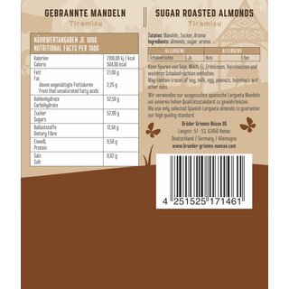 Brder Grimms Nsse - Gebrannte Mandeln - Typ Tiramisu 100g