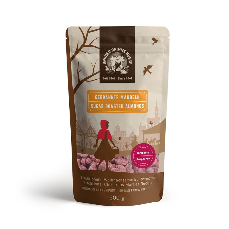 Brder Grimms Nsse - Gebrannte Mandeln - Himbeere 200g