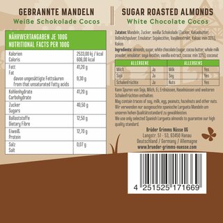 Brder Grimms Nsse - Gebrannte Mandeln - Weie Schokolade Cocos 6x 200g