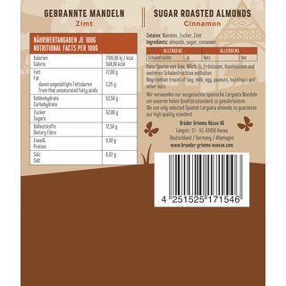 Brder Grimms Nsse - Gebrannte Mandeln - Zimt 3x 200g