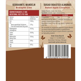 Brder Grimms Nsse - Gebrannte Mandeln - Apfel Zimt 6 x 200g